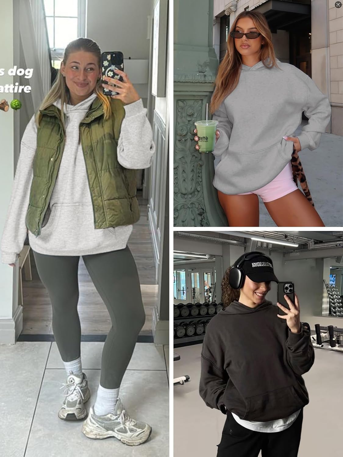ATHMILE Womens Oversized Hoodies Fleece Sweatshirts Long Sleeve Sweaters Pullover Fall Clothes with Pocket - Image 4