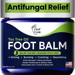 Antifungal Cream – For Itchy Feet and Skin Fungus Relief – Extra Strength Treatment for Athlete’s Foot, Ringworm, and Jock Itch. Moisturizer for Dry Cracked Feet infused with Tea Tree Oil Made in USA