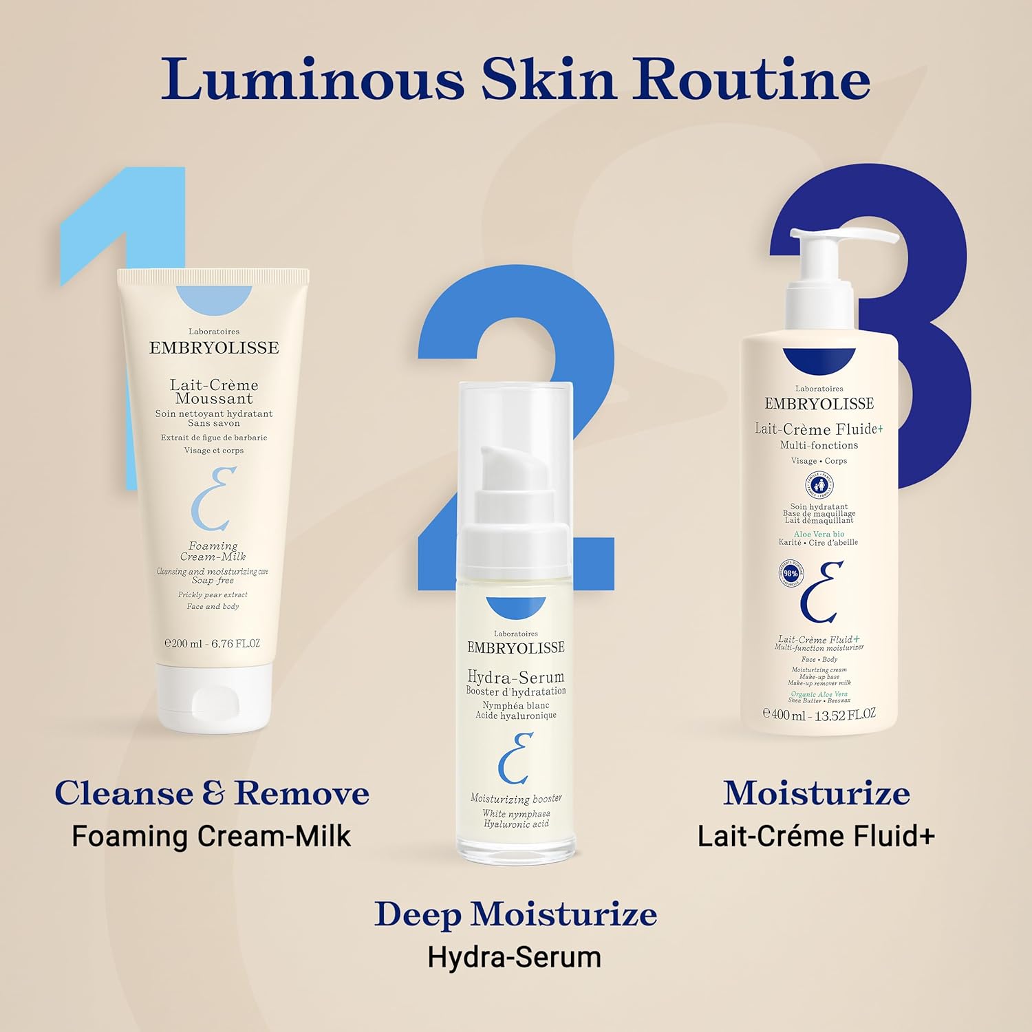 Embryolisse Lait-Crème Fluid+ Face & Body Cream, Multi-Use Lightweight Moisturizer with Shea Butter & Aloe Vera. Fast Absorbing, For All Skin Types - Image 7