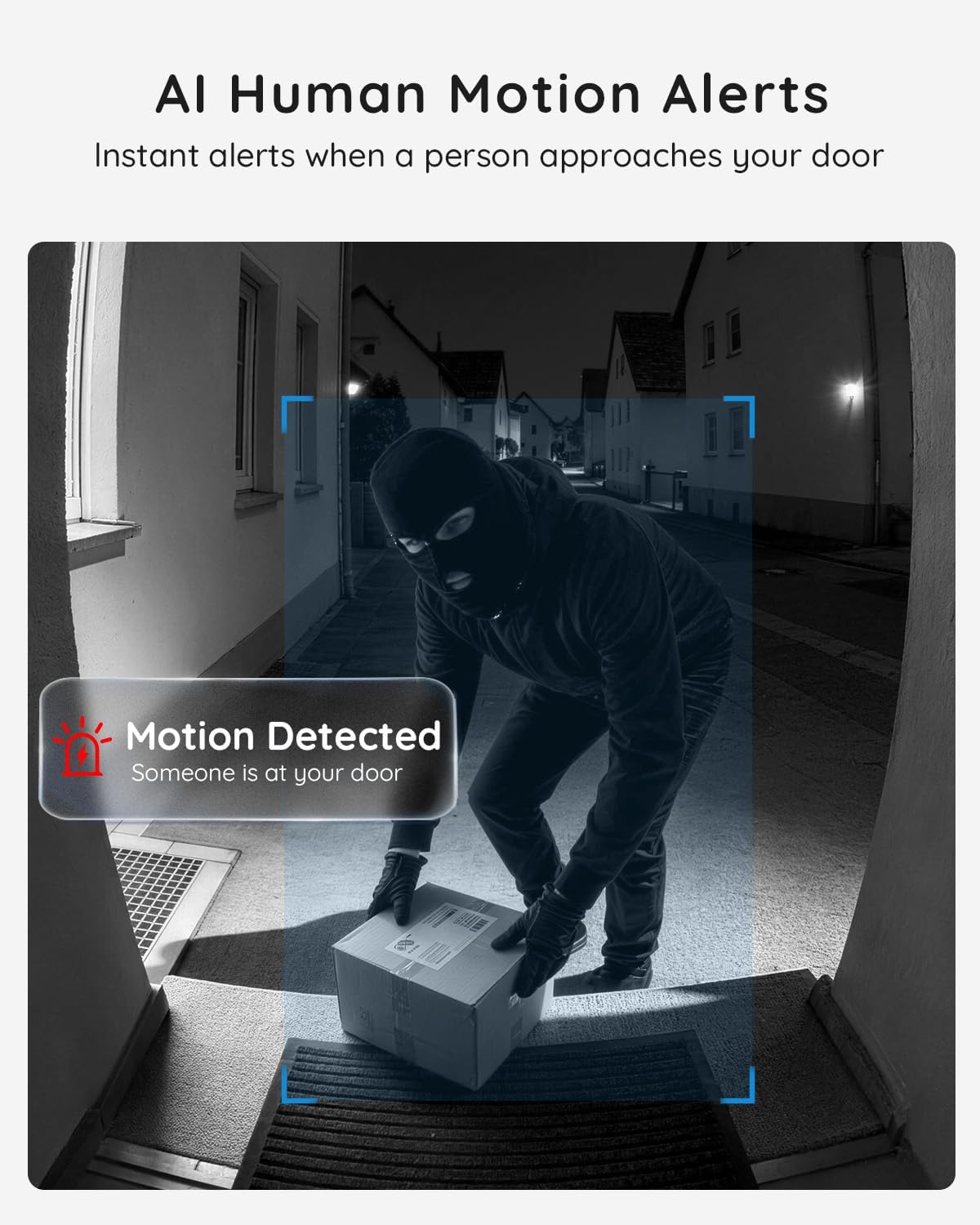 BOIFUN Video Doorbell Camera Wireless – No Subscription Required, 2K HD, 166° Wide View, HDR Night Vision, Motion Alerts, Two‑Way Audio & Battery Video Doorbell with Chime, 2.4 GHz Wi‑Fi Only - Image 5