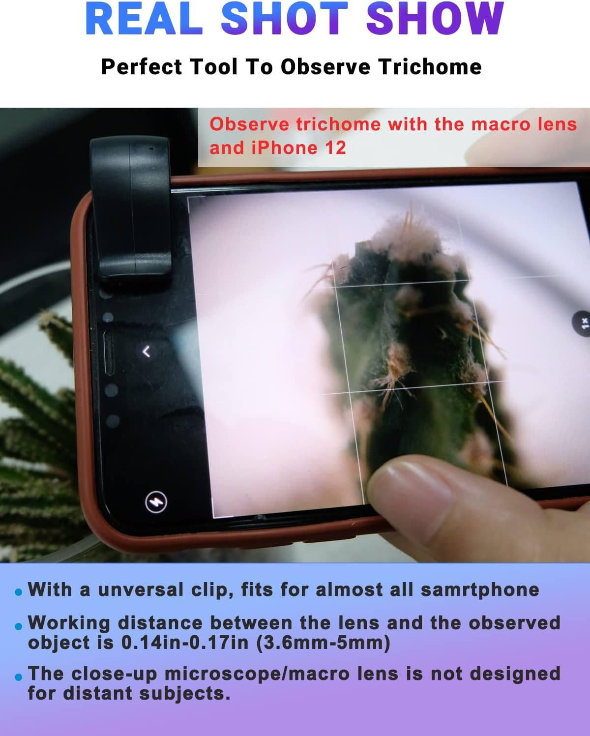 APEXEL Nano Zoom 100x Phone Micro Lens with LED Light for Smartphone - Pocket Microscope & Camera Lens Attachment - Image 4