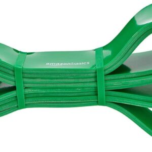 Amazon Basics Resistance Pull Up Band for Pull Up Assistance, Muscle Training, Body Stretching and Home Workouts, 1-3/4 Inches, 50 to 125 Pounds, Green