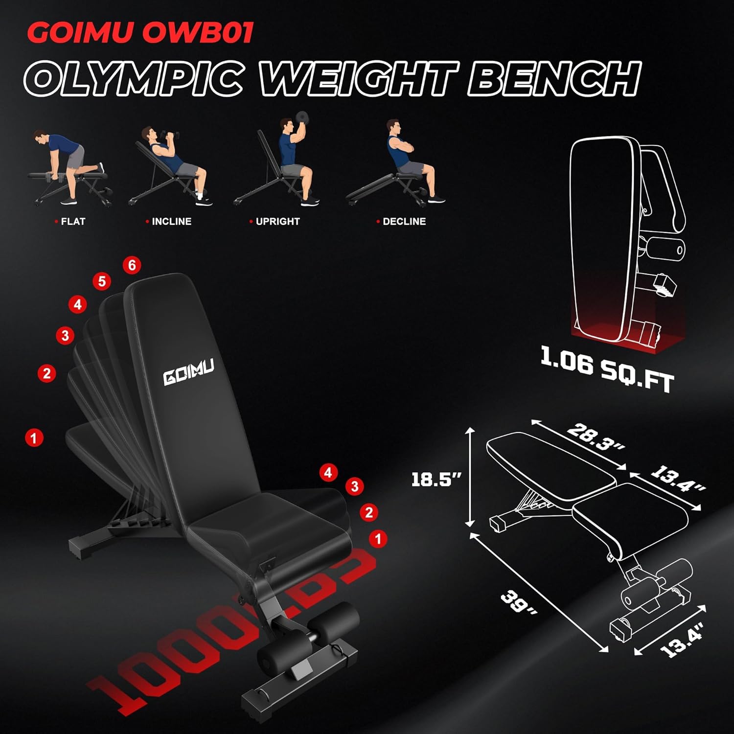 DP01 Power Cage, 2000LBS Squat Rack with with Cable Crossover and Dual Independent Pulley System, Full Cage for Full Body Training, Power Rack with More Training Attachments for Home Gym - Image 4