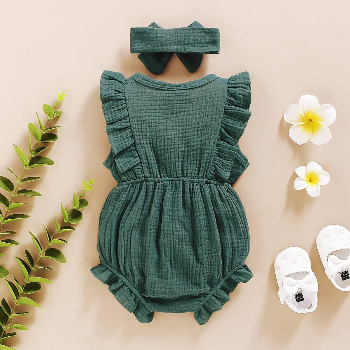 Renotemy Newborn Infant Baby Girl Clothes Rompers Summer Jumpsuits Short Sleeve Romper Infant Baby Clothes Girl - Image 3