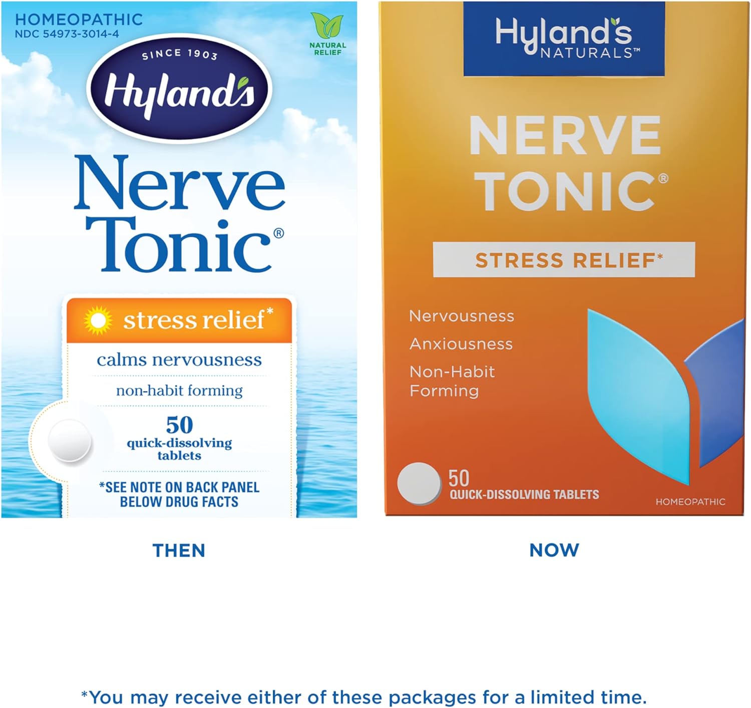 Hyland's Nerve Tonic Stress Relief Tablets, Natural Relief of Restlessness, Nervousness and Irritability Symptoms, 50 Count (2 Pack) - Image 2