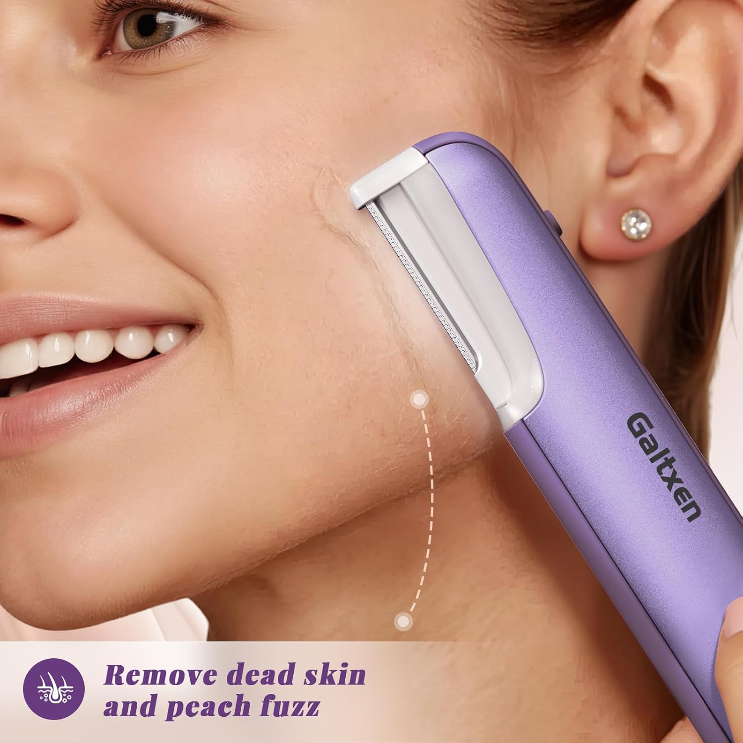 Dermaplaning Tool for Women - Facial Exfoliation & Peach Fuzz Hair Removal with Rechargeable Sonic Edge Technology, 10 Refill Blades - Image 5