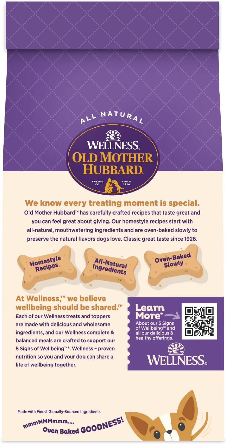 Wellness Old Mother Hubbard Classic P-Nuttier Dog Biscuits, Natural Training Treats, Peanut Butter Flavor, Mini Size, 5 oz Bag - Image 8