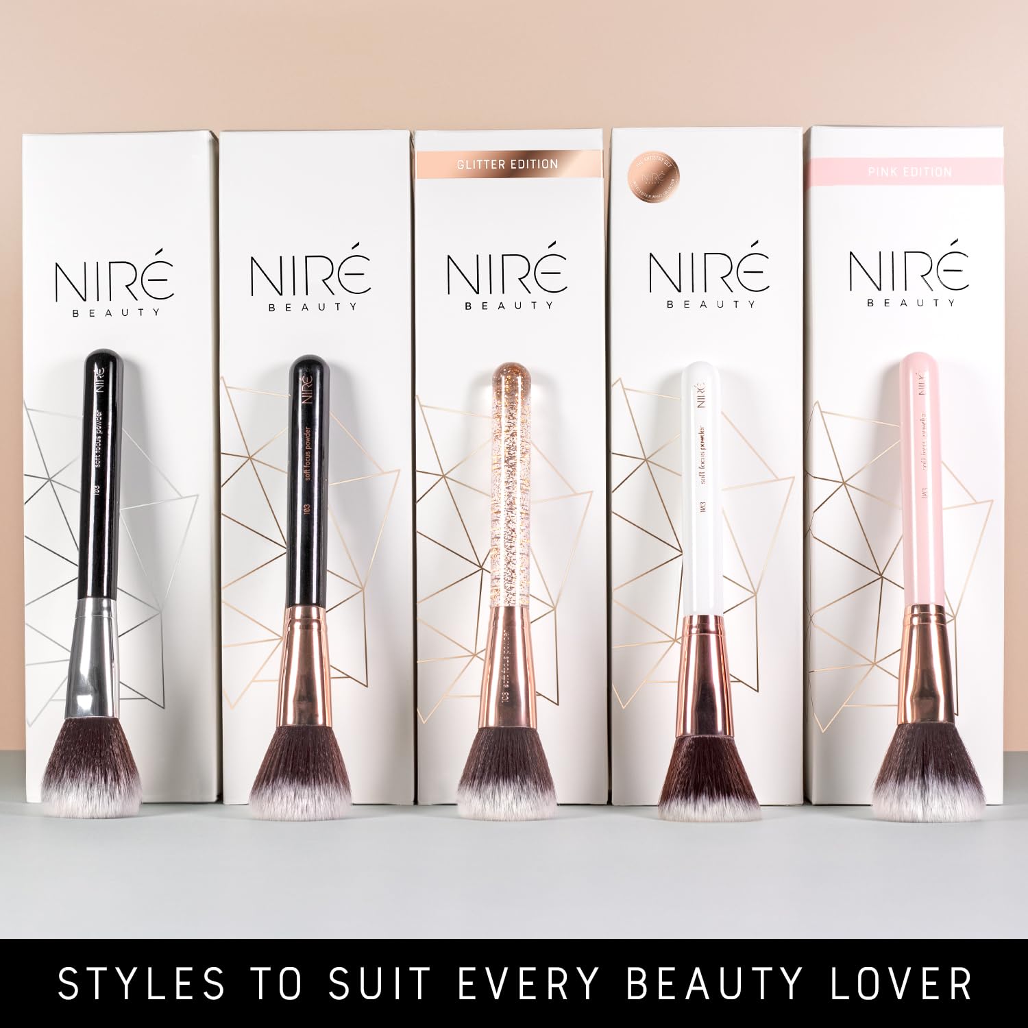 Niré Beauty 15piece Award Winning Professional Makeup Brush Set: Vegan Makeup Brushes with Case, Makeup Sponge, Brush Cleaner, Guide, Gift Box - Image 5