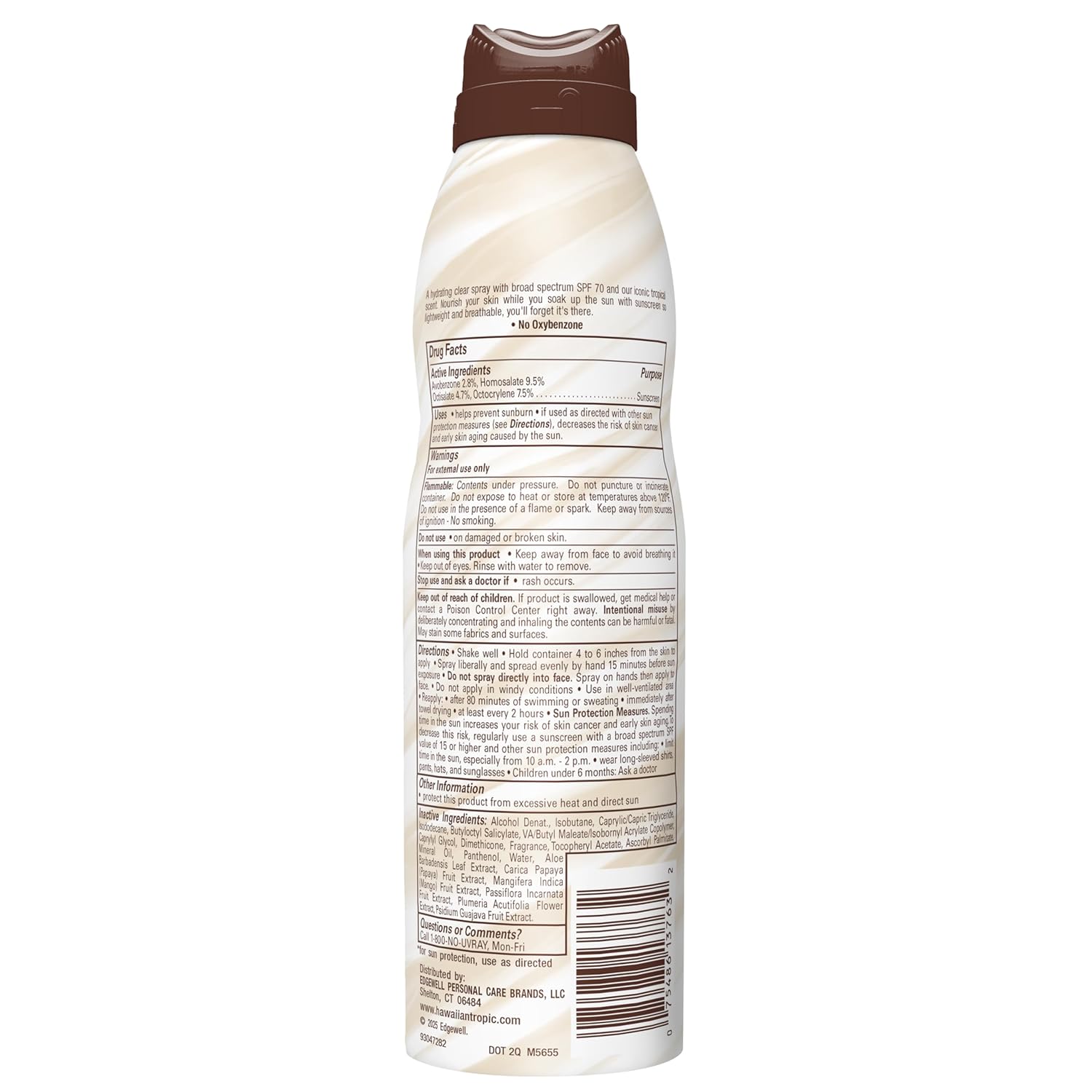 Hawaiian Tropic Weightless Hydration Sunscreen Spray SPF 70, 6oz | High SPF Sunblock, Oxybenzone Free, Hawaiian Tropic Spray Sunscreen, 6oz - Image 8