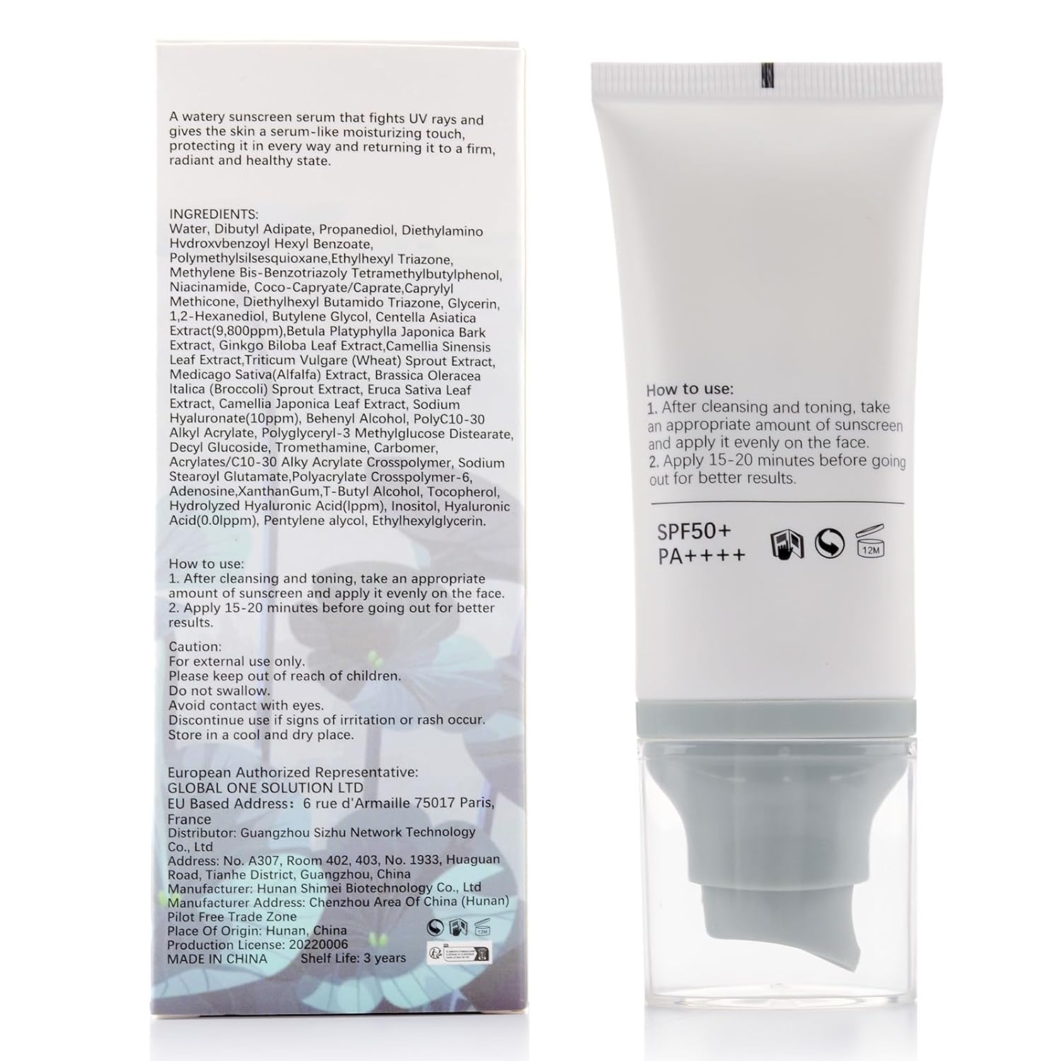 Centella Sunscreen SPF 50, Hyalu Cica Sunscreen for Face, Water Resistant Strong UV Protection No White Cast, Madagascar Face Sun Screen Oil Free, Water Fit Sun Serum(Blue 1) - Image 9