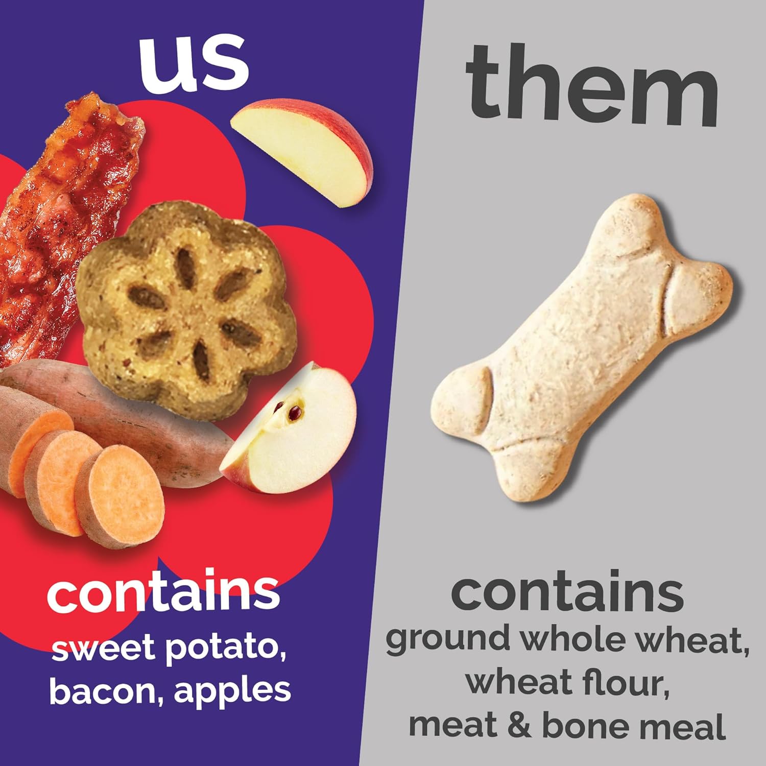 Fruitables Skinny Mini Dog Treats, Healthy Sweet Potato Treat for Dogs, Low Calorie & Delicious, Puppy Training, No Wheat, Corn or Soy, Made in the USA, Bacon and Apple Flavor, 5oz - Image 4