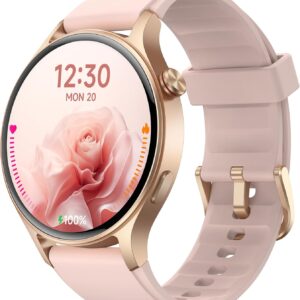 Fitpolo Smart Watch for Women,1.3″ AMOLED Touchscreen Fitness Tracker, Make/Answer Calls, Heart Rate SpO2 Monitor, 3ATM Waterproof, Sleep & Activity Tracking Smartwatch for Android Phones iPhone