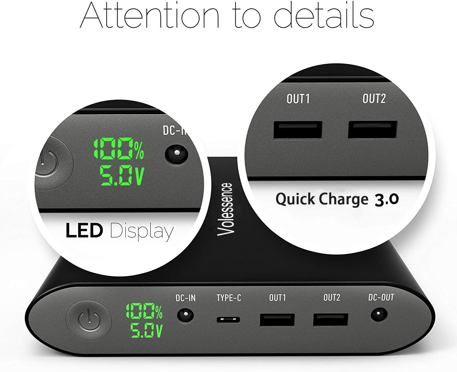 50000mAh Power Bank for Laptop, High Capacity Portable Charger with Fast Charging DC Output 5/8.4/9/12/16/20V External Battery Charger for Dell,HP,MacBook Pro,Samsung, iPhone, and More - Image 3