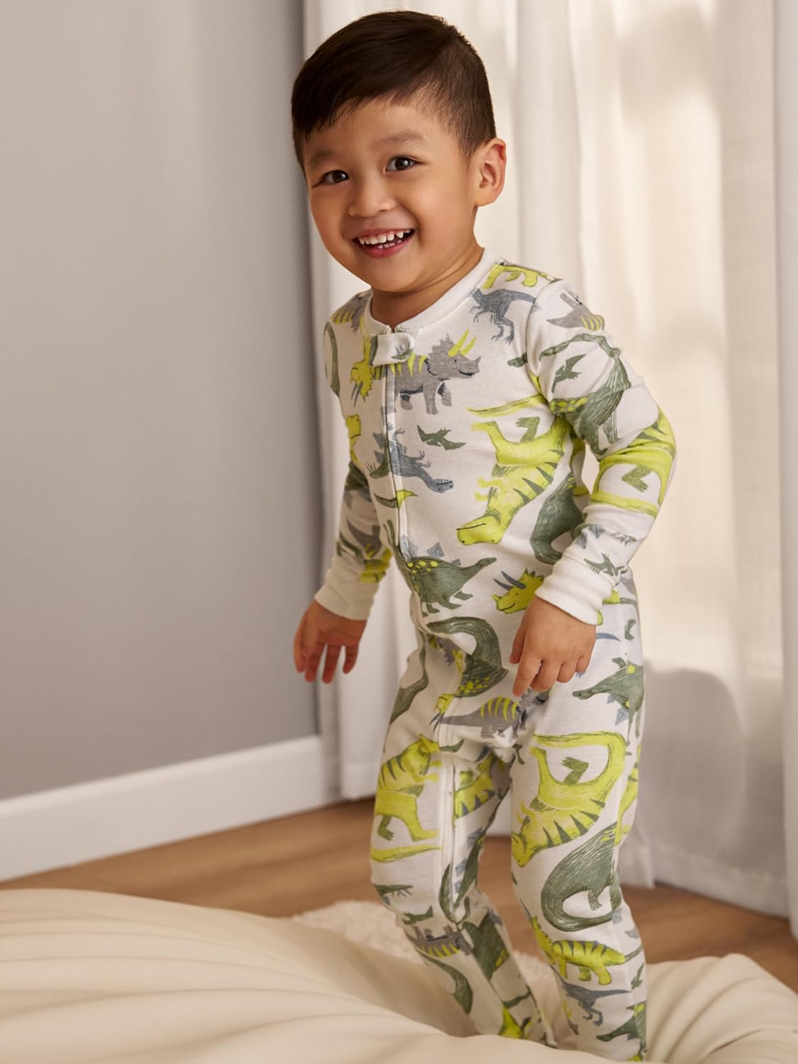 Simple Joys by Carter's baby-boys 3-pack Snug Fit Footed Cotton Pajamas - Image 3