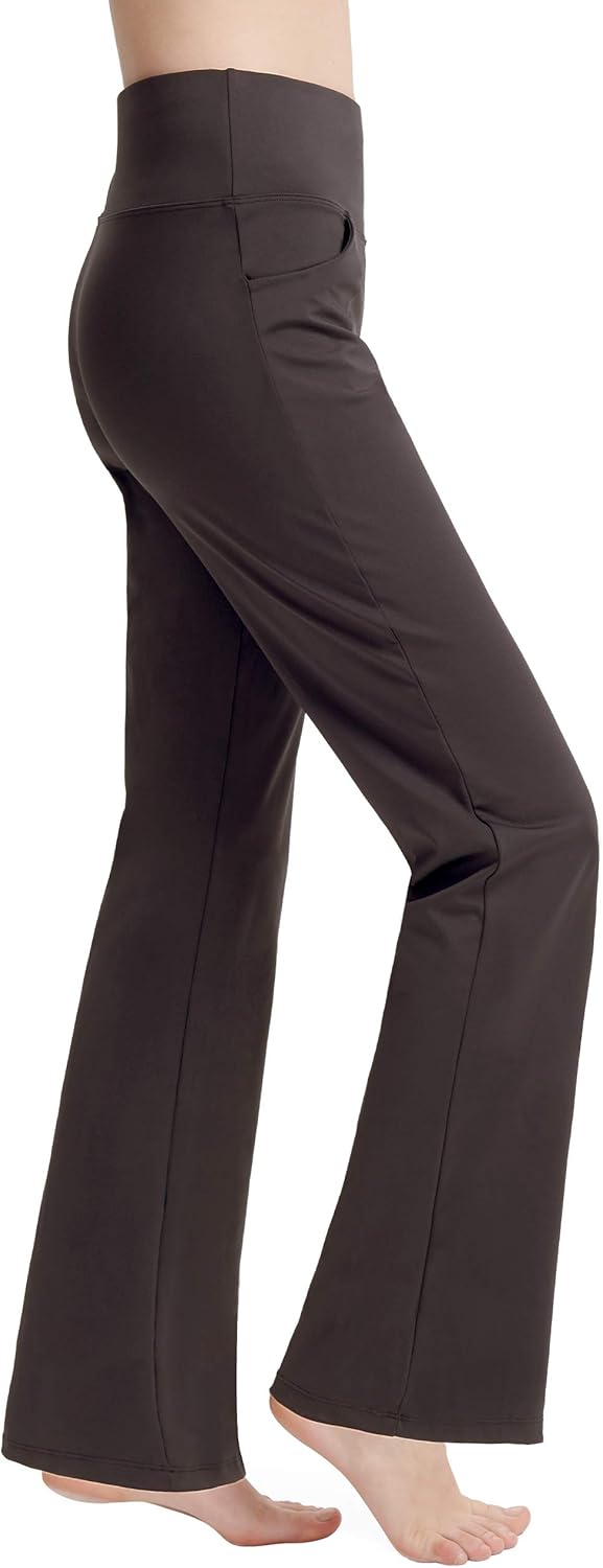 nuveti Women's Bootcut Yoga Pants Tummy Control Workout Non See-Through Bootleg Yoga Pants - Image 4