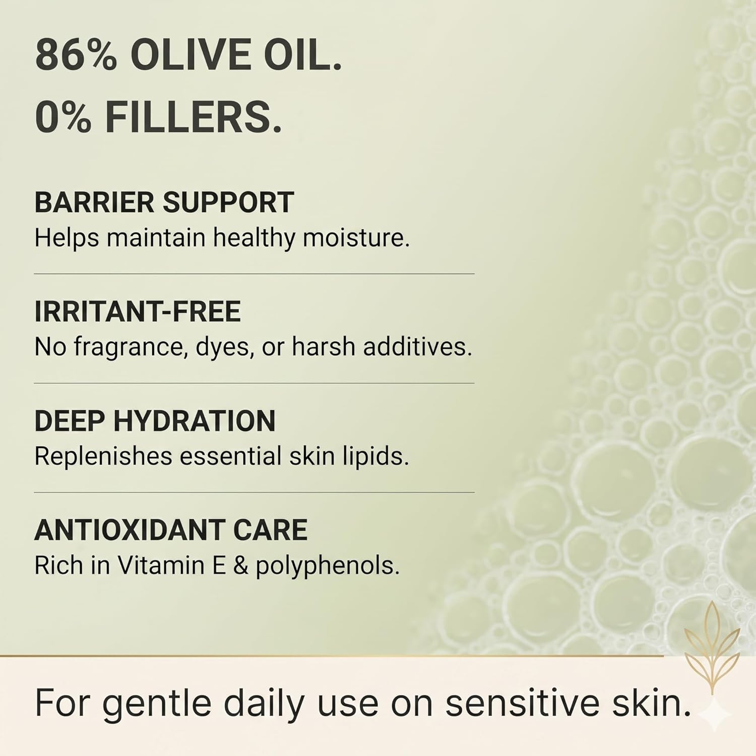 Jericho Olive Oil Soap Bar – 86% Pure Cold Pressed Natural Soap for Sensitive Skin, Face & Body – Fragrance Free, Palm Oil Free, Vegan Cleanser – 2 Bars 4.4 oz Each - Image 2