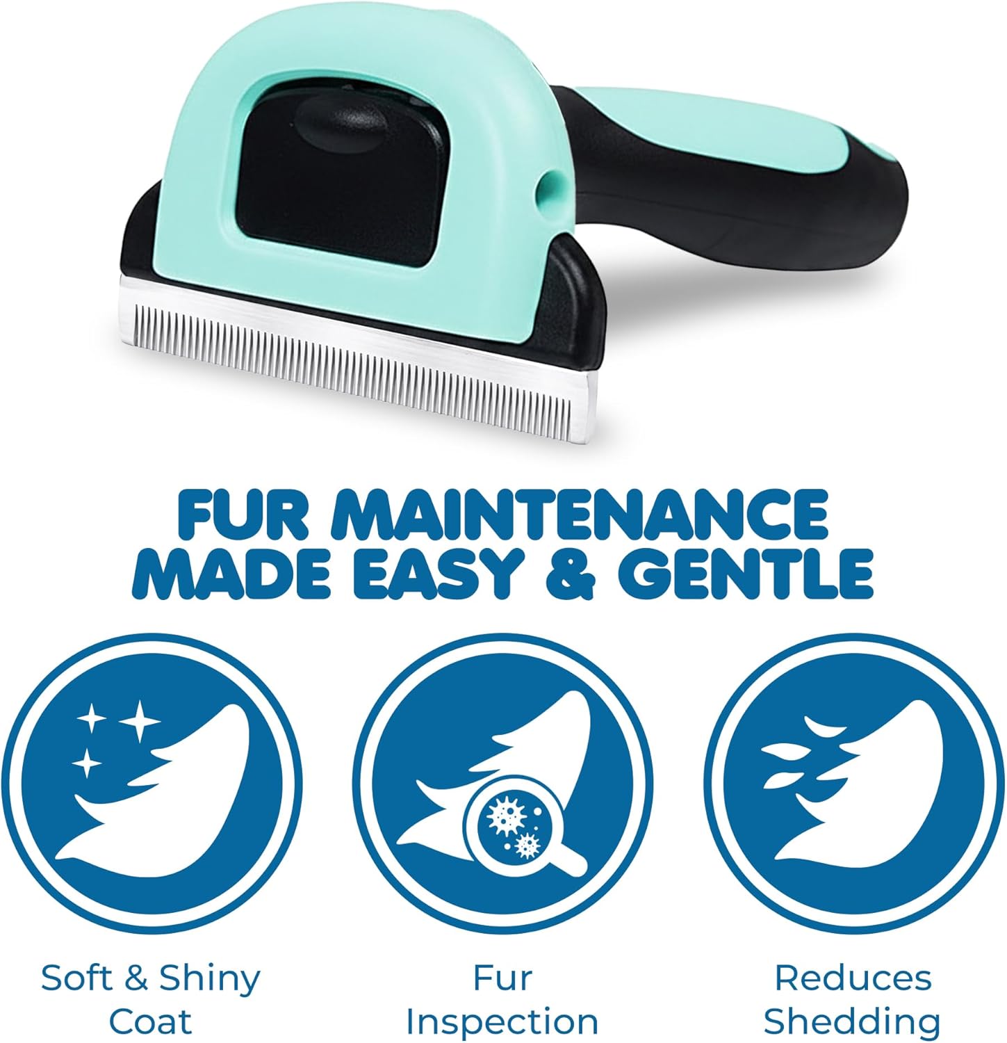 SunGrow Dog & Cat Deshedding Brush, Minimizes Shedding, Enhances Coat Health, Gentle on Skin, Suitable for Rabbits & Ferrets - Image 3