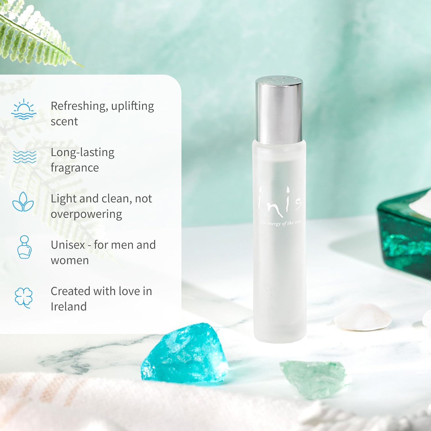 Inis the Energy of the Sea - Cologne Spray for Women and Men, Travel Size Unisex Eau de Toilette, Clean Fresh Aquatic Ocean Fragrance with Marine Citrus Notes, 0.5 fl oz - Image 4