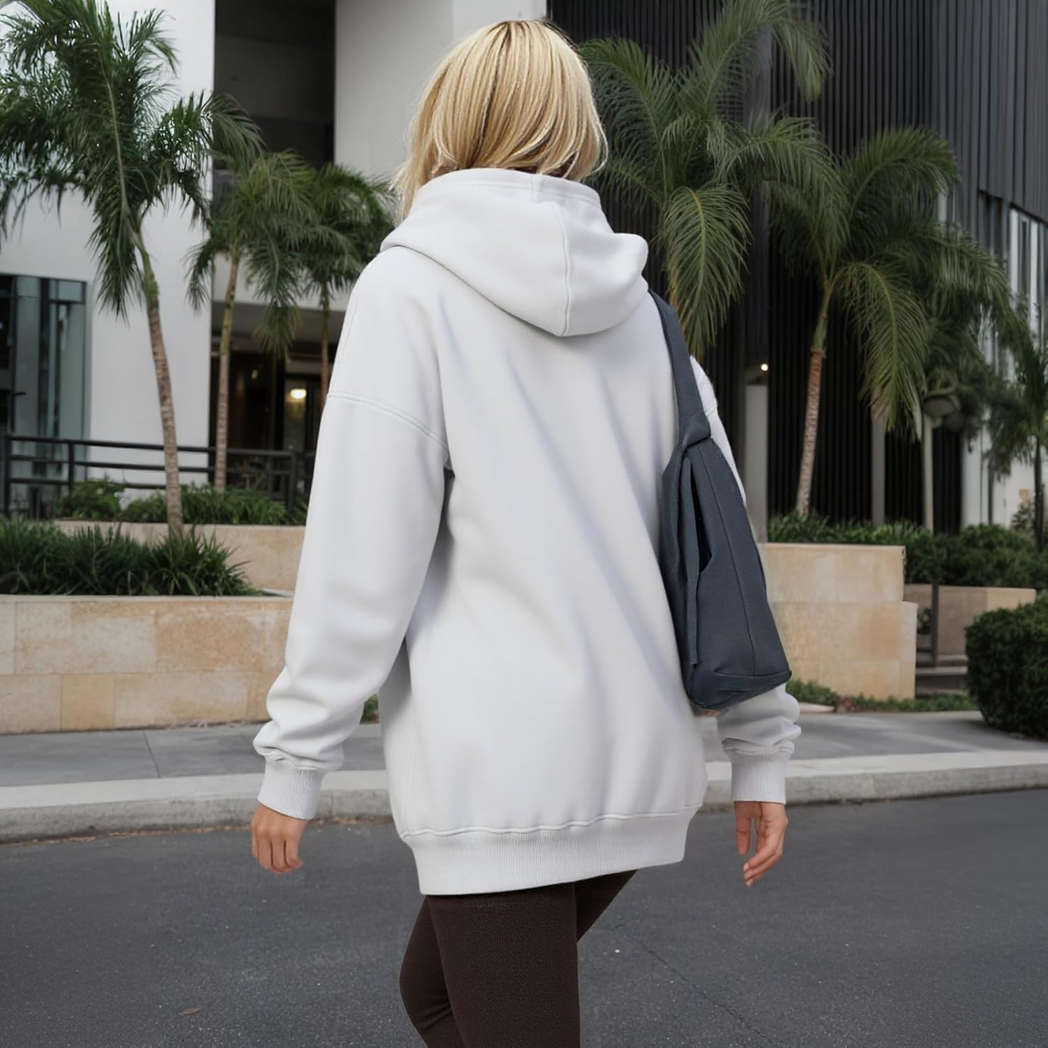 Womens Hooded Hoodies Sweatshirts - Long Sleeve Crewneck Sweaters With Pocket 2026 Fashion Spring Oversized Clothes - Image 4