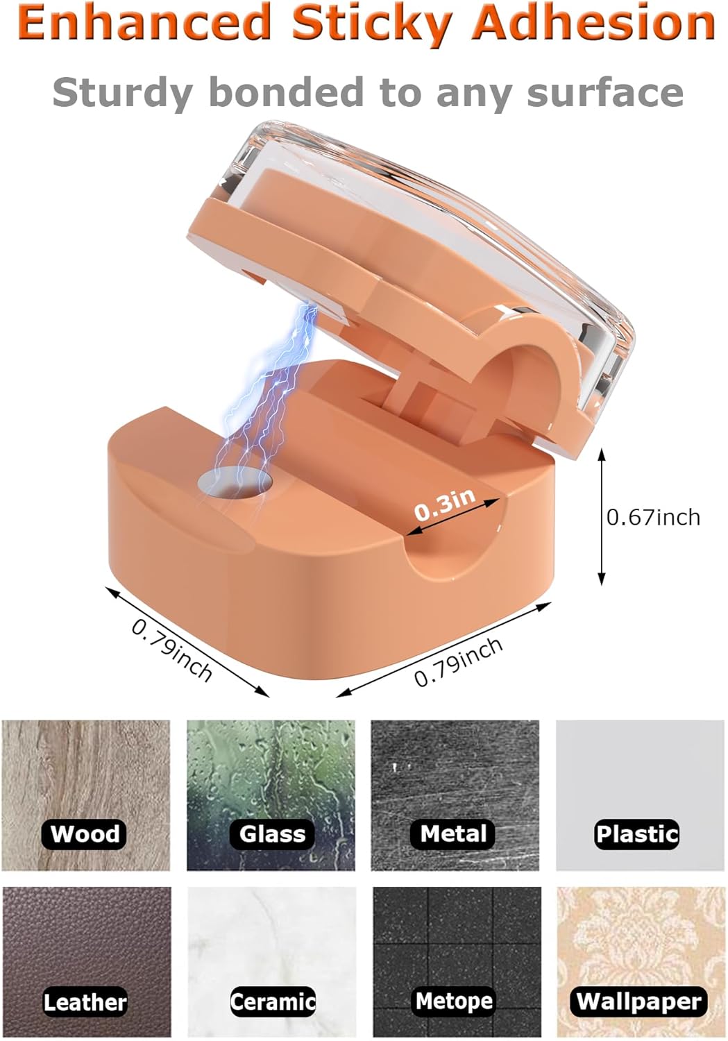 Magnetic Cable Clips, Adjustable Cord Holder Management, Adhesive Wire Keeper Organizer for Home Office Desk Phone PC Car Wall Desktop Nightstand Appliance (8-Pack Crystal Multicolor) - Image 4