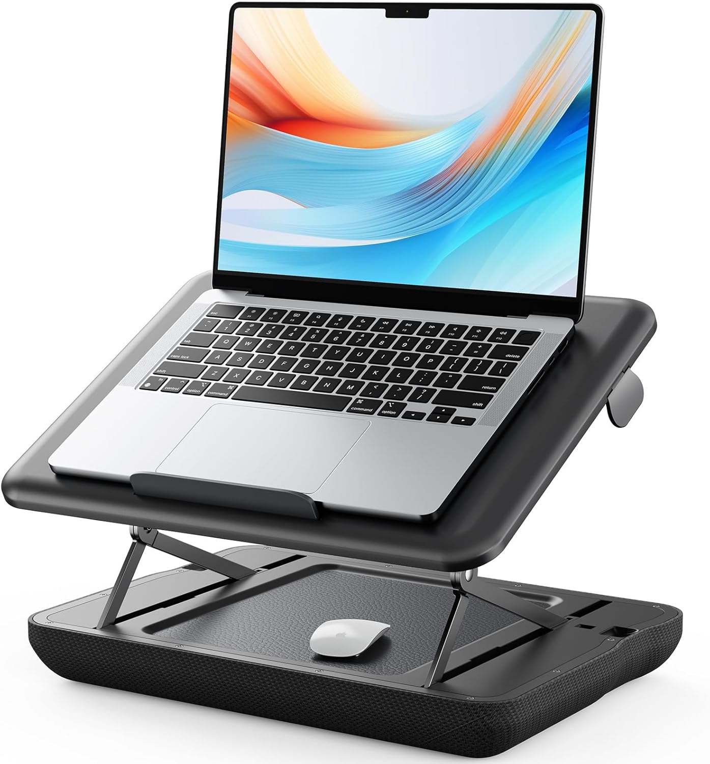 SAIJI Height & Tilt Adjustable Lap Desk, Portable Laptop Stand for Bed, Car, Couch and Recliner, Foldable Lap Desks - Up to 15.6 Inch Laptops
