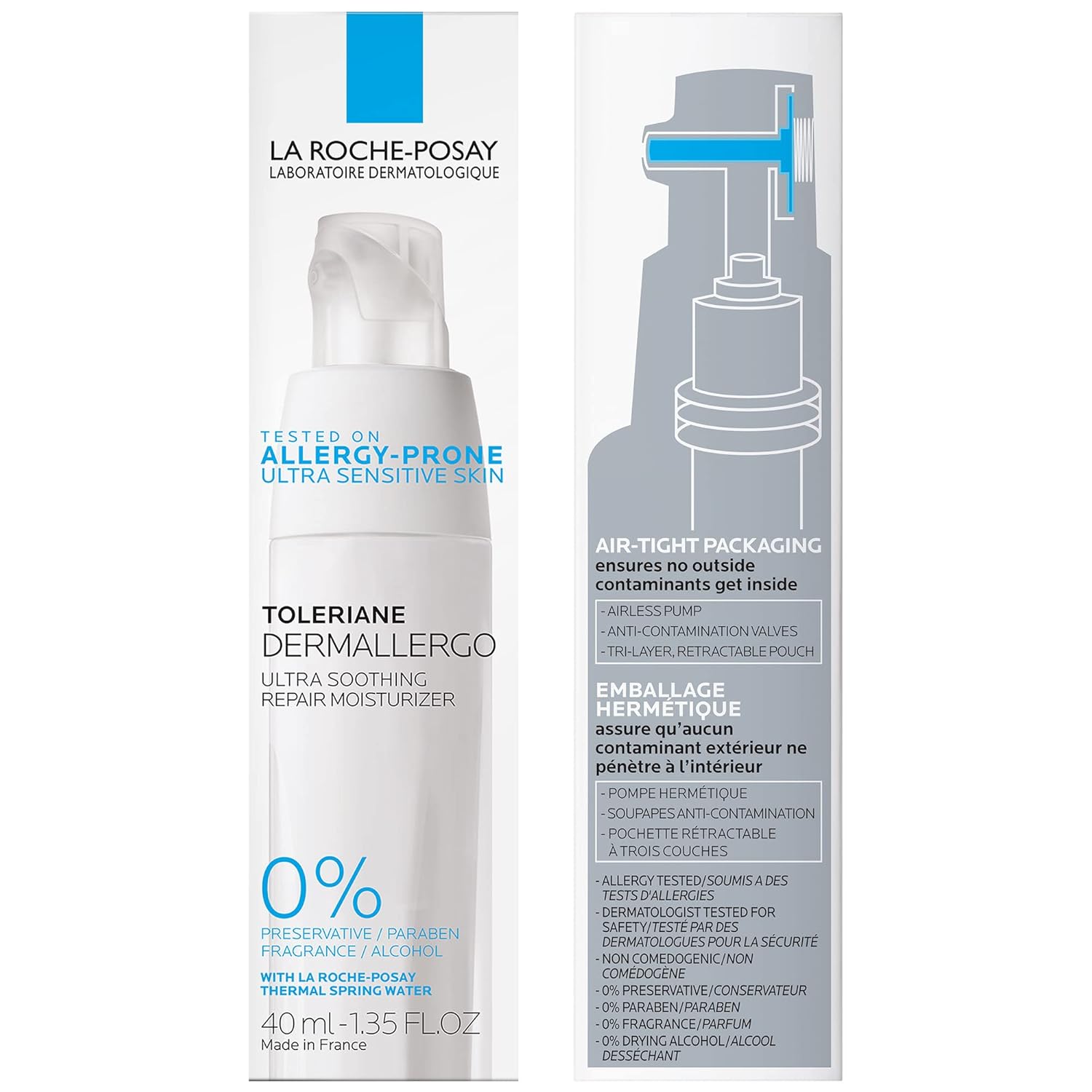 La Roche-Posay Toleriane Dermallergo Ultra Soothing Repair Face Moisturizer for Sensitive Skin, Gentle Moisturizing Face Cream for Dry Skin, Packaging May Vary, Formerly Toleriane Ultra - Image 2