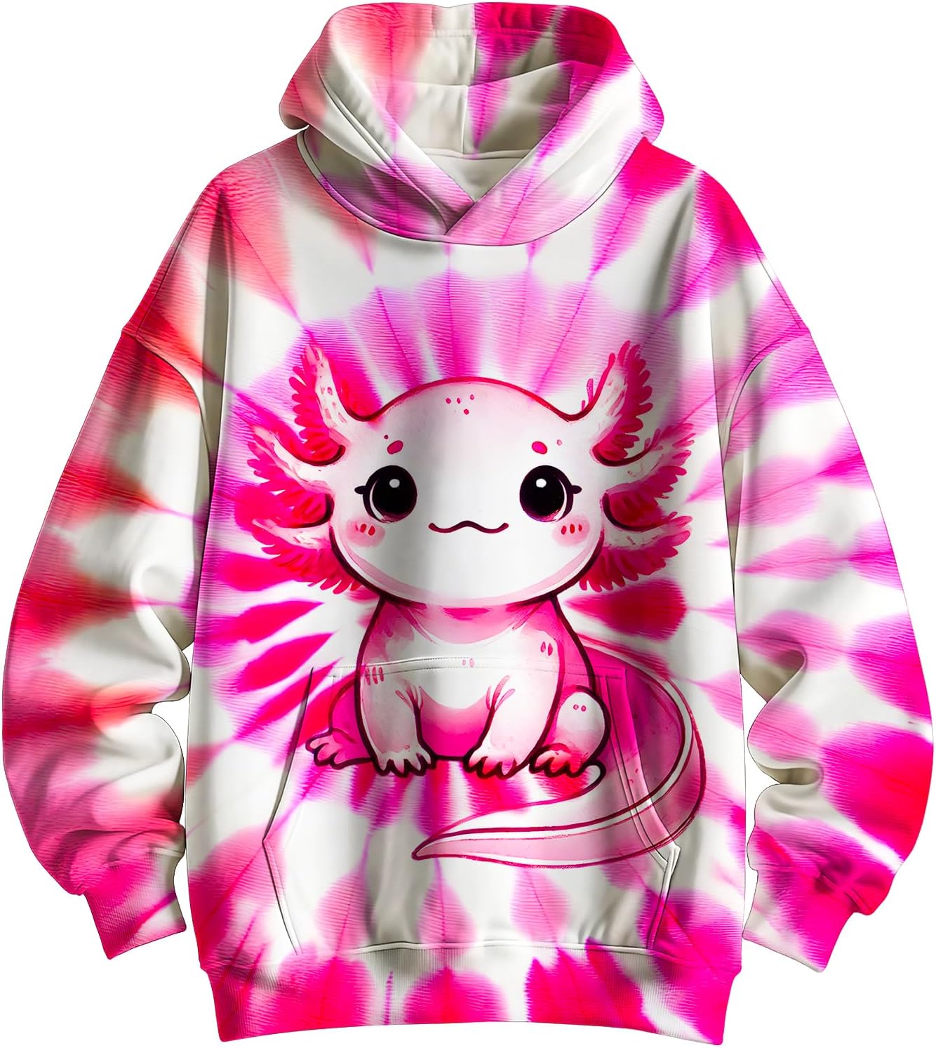 Kids Tie Dye Hoodie Sweatshirt Hooded Kangaroo Pocket Pullover Hoodies for Boys Girls