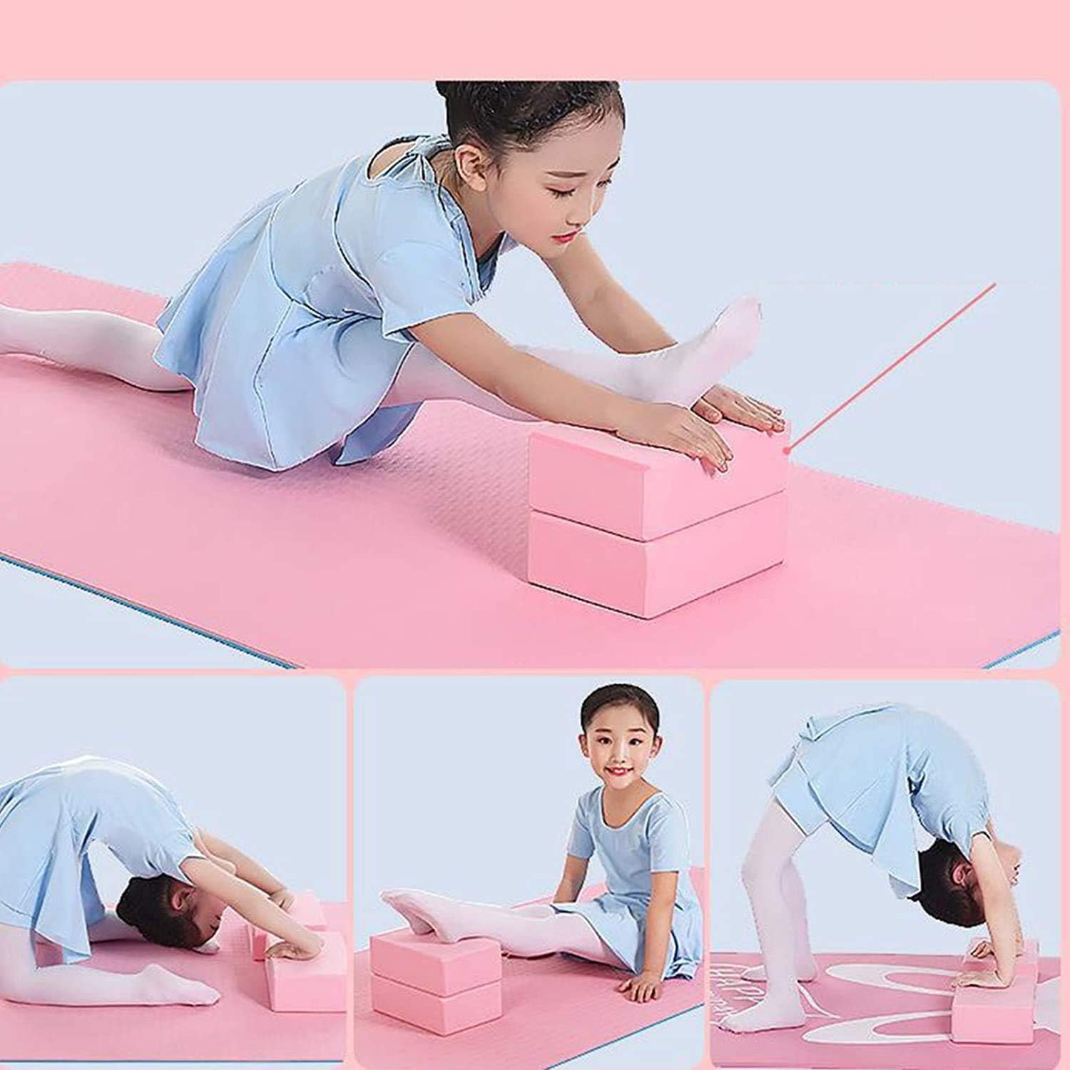 Yoga Blocks 9x6x3, 2 Pack High Density Yoga Brick Foam Blocks to Improve Strength, Flexibility and Balance, Light Weight and Non-Slip Surface, Pilates and Meditation (Gemstone Blue) - Image 8