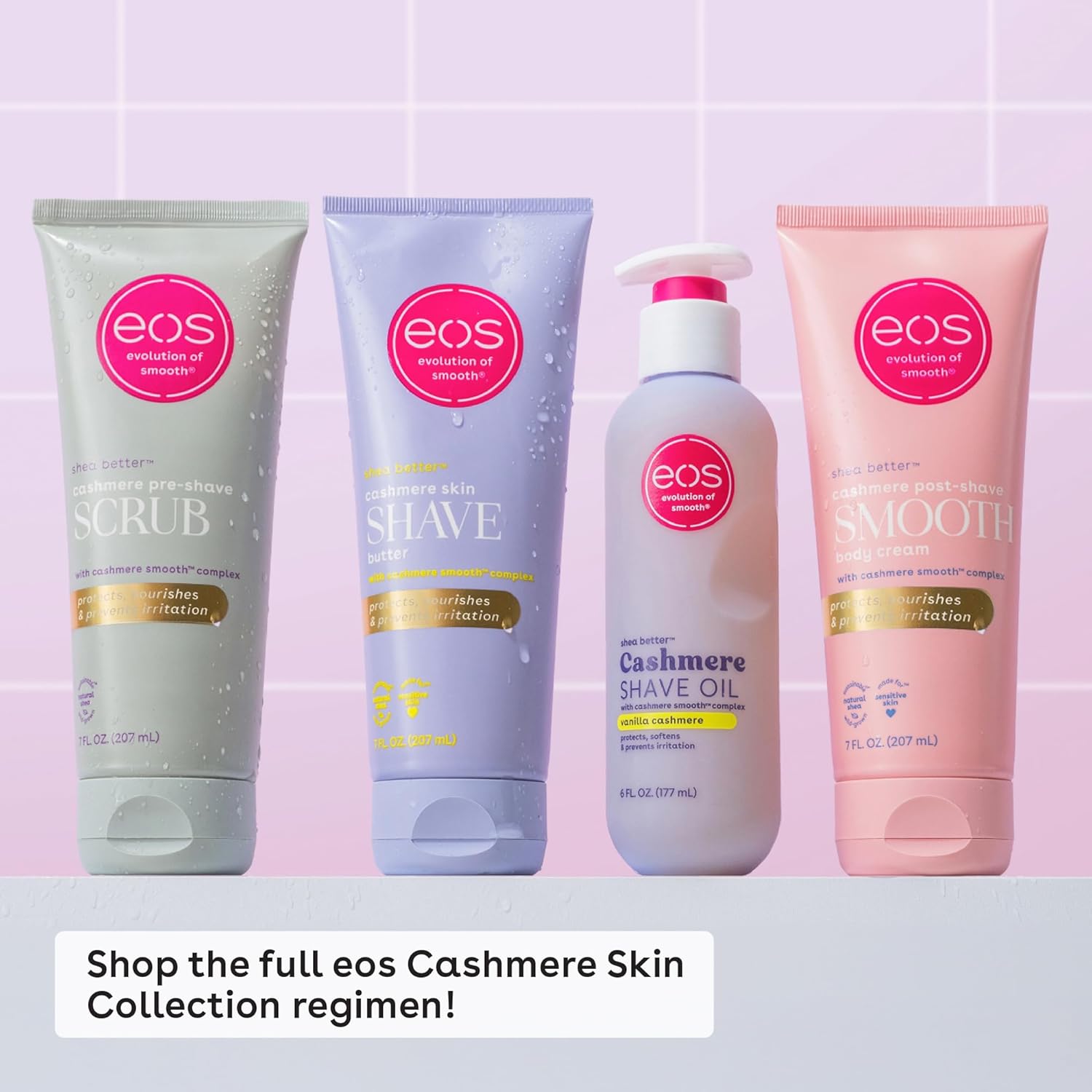 eos Cashmere Skin Collection Pre-Shave Scrub - Vanilla Cashmere, Exfoliating Body Scrub, Hydrating, Shea Sugar, 7 fl oz - Image 6