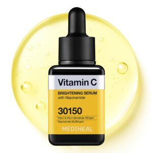 MEDIHEAL Vitamin C Brightening Serum (1.35 fl oz, 1 Pack) – Tone-Texture-Glow Care, Manage Skin with Vitamin C, Niacinamide, Hyaluronic Acid