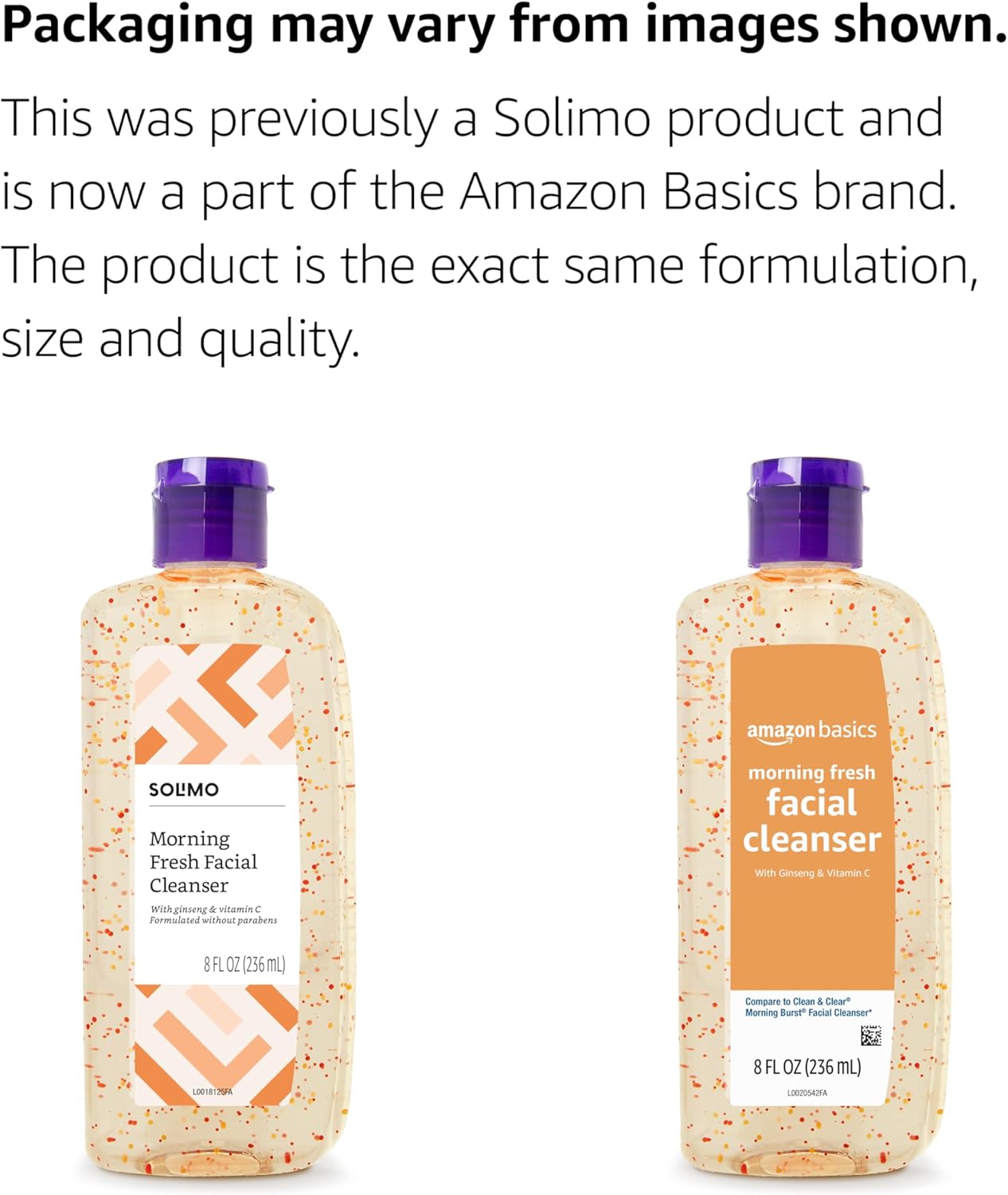 Amazon Basics Morning Fresh Facial Cleanser with Ginseng and Vitamin C, 8 fl oz - Image 2