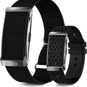 Smart Bracelet for Men Women, Health Activity Fitness Trackers, 24H Sleep Tracker, 24/7 Continuous Heart Rate/Blood Pressure/HRV/Stress Monitor, 170+ Sports Modes Smart Wristband with Free APP 2 Bands