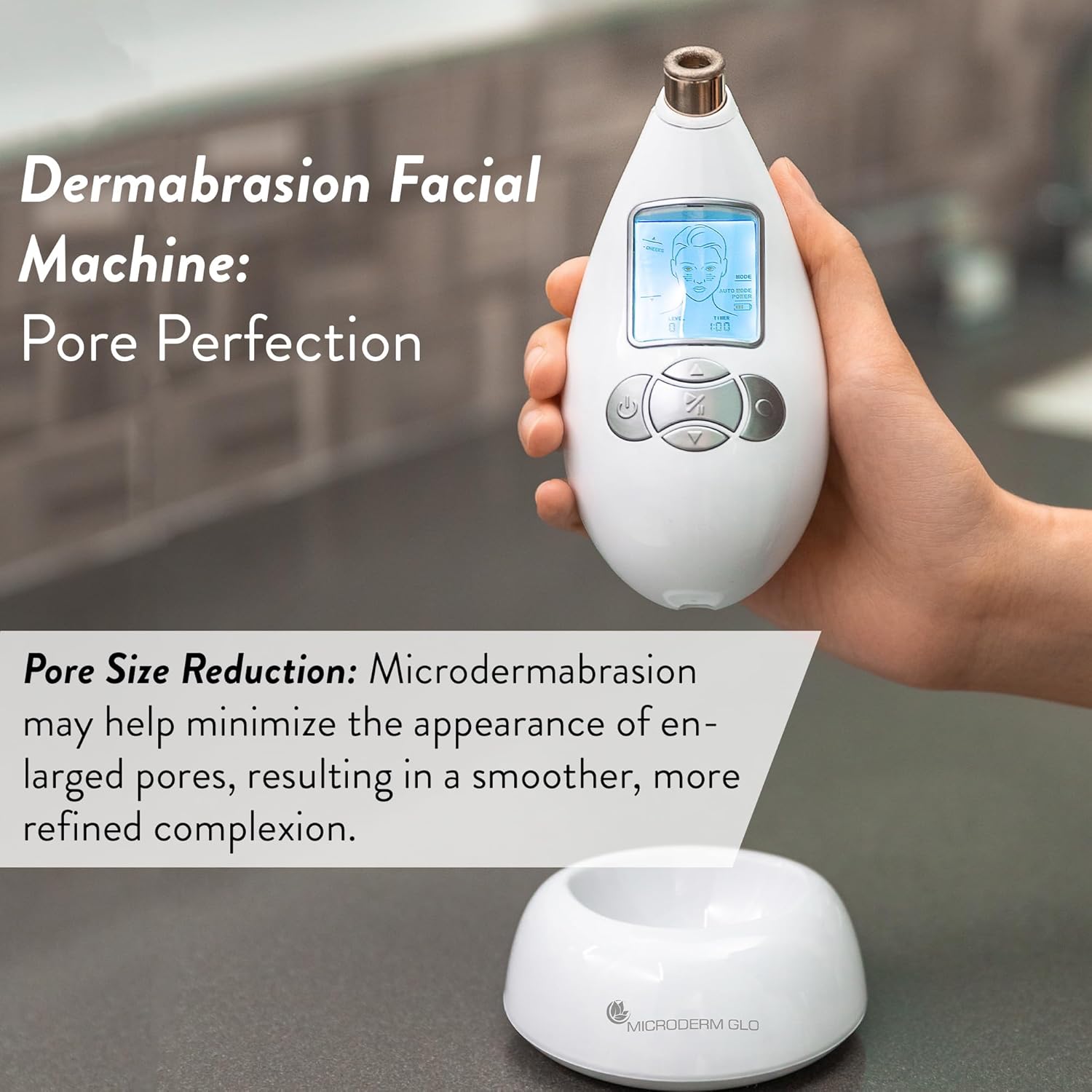 Microderm GLO Diamond Microdermabrasion Machine - Best Gift for Women - Dermabrasion & Anti Aging Wrinkle Skincare - Home Facial Treatment System - Blackhead Remover & Exfoliator for Acne Scars - Image 5