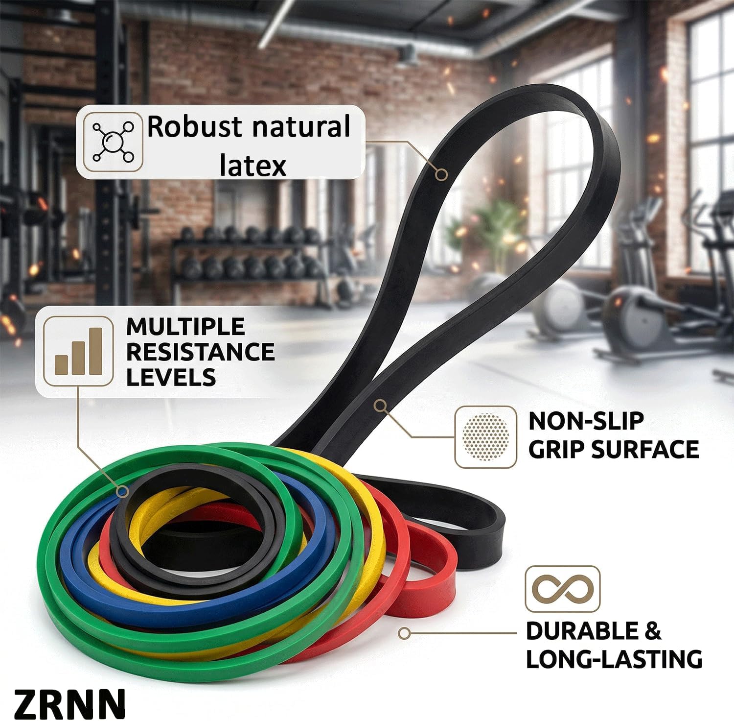 Resistance Bands, Pull Up Assistance Bands Set for Men & Women, Exercise Workout Bands for Working Out, Pull Up Bands, Body Stretching, Physical Therapy, Muscle Training - Image 3