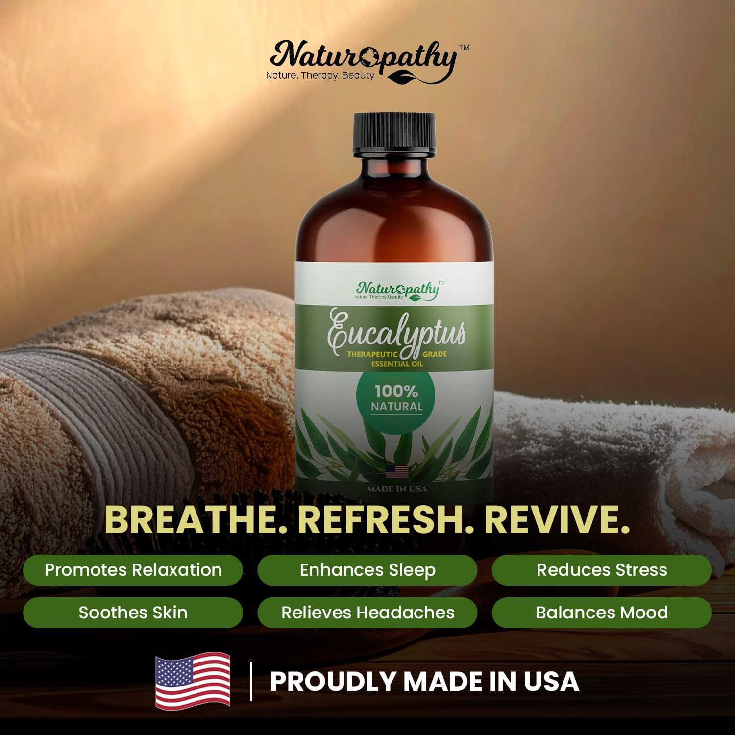 Naturopathy Eucalyptus Essential Oil, Therapeutic Grade, Premium Quality Perfect for Aromatherapy (4 fl oz) - Image 10