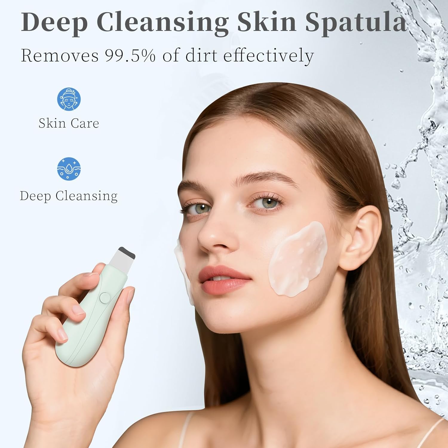 Blackhead Remover Tools, Black Head Remover for Face and Nose, Skin Scrubber Face Spatula Deep Pore Cleaner for Daily Skin Care, Skin Care Tools for Men and Women, Whitehead Removal (Green) - Image 2