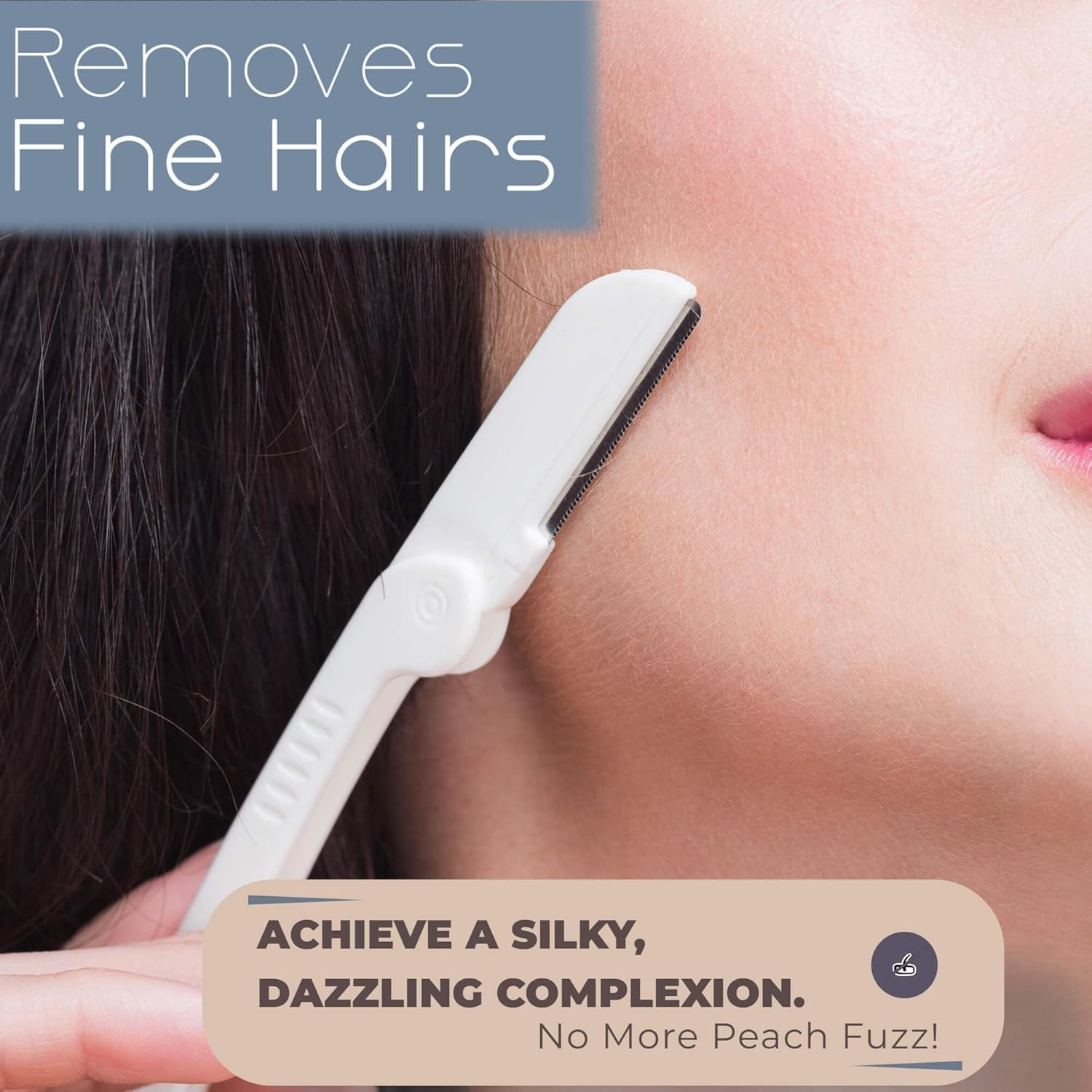 Jasclair Dermaplaning Razor (6 Count) – Face Razors for Women for Peach Fuzz, Eyebrow Shaping & Gentle Exfoliation – At-Home Facial Shaver for Smooth Skin and Flawless Makeup Prep - Image 2