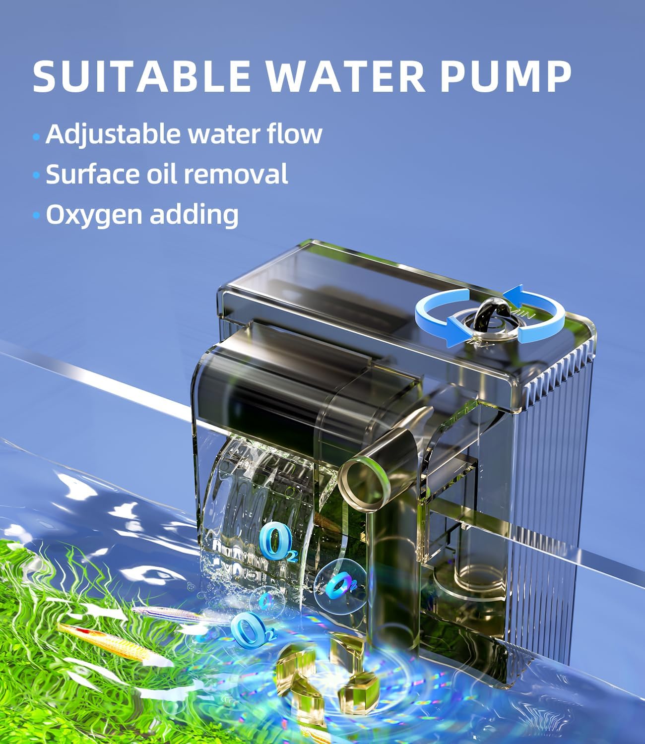 5 Gallon Fish Tank Aquarium Kit with Filter, LED Light with Timer, Siphon Vacuum Cleaner, Lid, Self-Cleaning Glass Rimless Betta Tank - Image 3