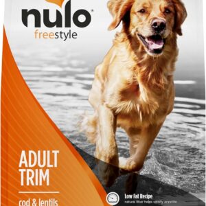 Nulo FreeStyle Adult Trim Dry Dog Food – High Protein Grain Free Dog Food for Healthy Weight Management, Natural Kibble with Probiotics, L-Carnitine and Fiber for Small, Medium, Large Breeds, 6lb Bag