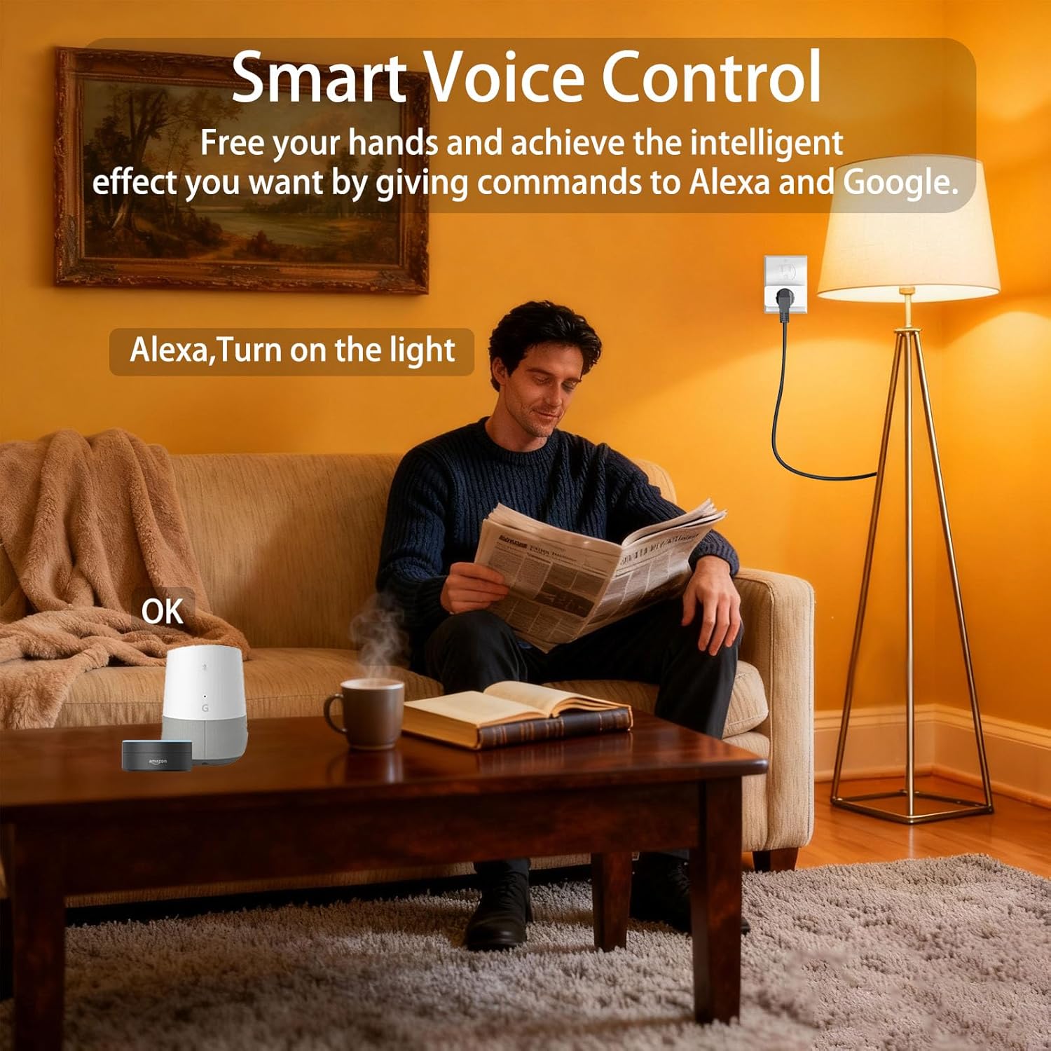 Smart Plug with Energy Monitoring, 15A 1800W 2.4Ghz Wi-Fi Outlet 4-Pack, Pro Series Tuya Smart Plug, Compatible with Alexa & Google Assistant, Programmable Timer, ETL & FCC Certified - Image 4