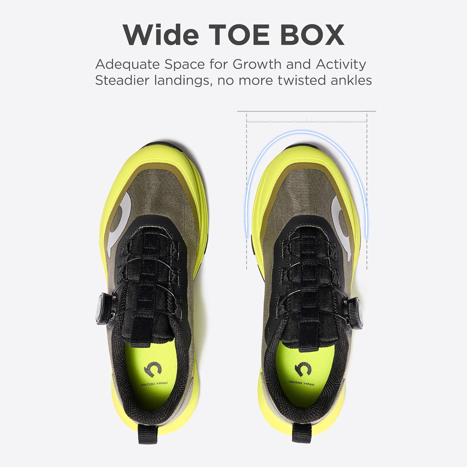 HAPPY NOCNOC All‑MAX Kids Shoes, Boys Girls 3‑Layer Durable Breathable Mesh Running Sneakers, High‑Rebound Cushion Athletic Casual Shoes for Sports & School - Image 6
