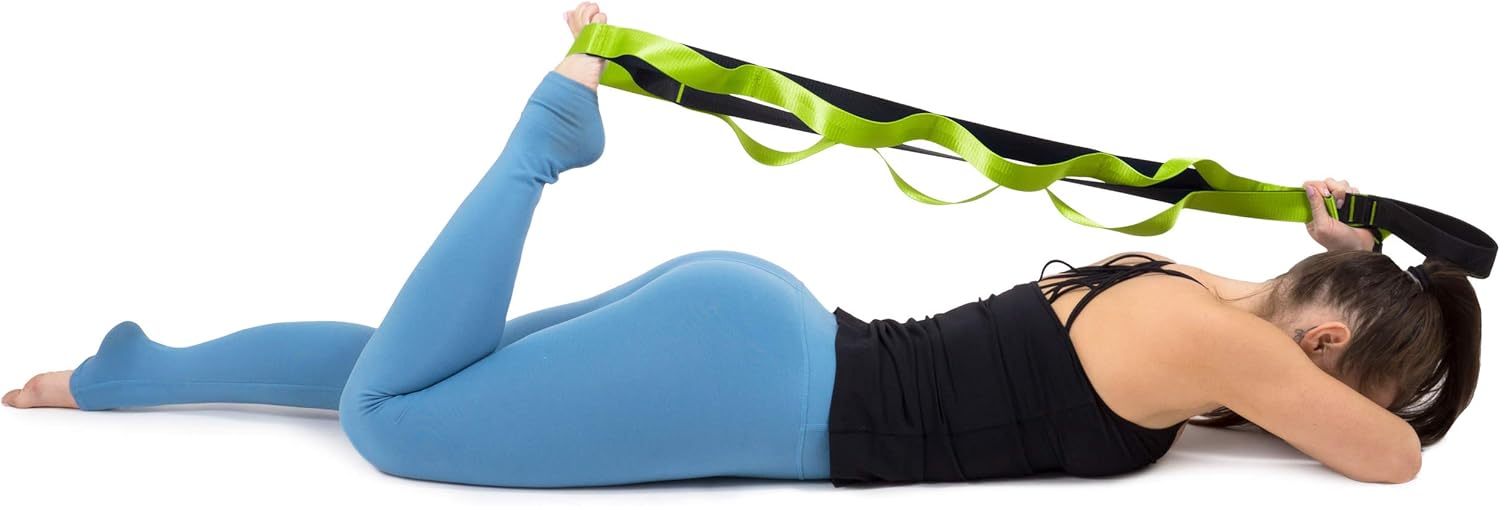 ProsourceFIt Multi-Loop Stretching Strap 8 Ft for Yoga, Pilates, Physical Therapy, Sports, Dance & Gymnastics to Improve Posture, Increase Flexibility and Mobility, 3 dual-toned colors available - Image 5