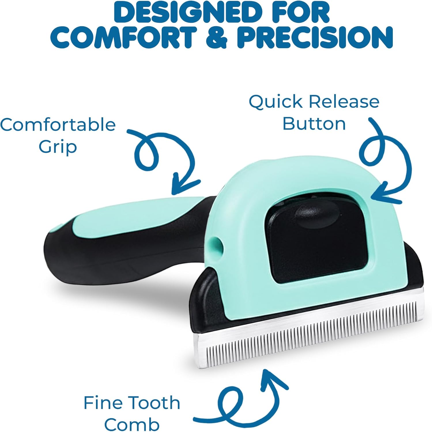 SunGrow Dog & Cat Deshedding Brush, Minimizes Shedding, Enhances Coat Health, Gentle on Skin, Suitable for Rabbits & Ferrets - Image 5