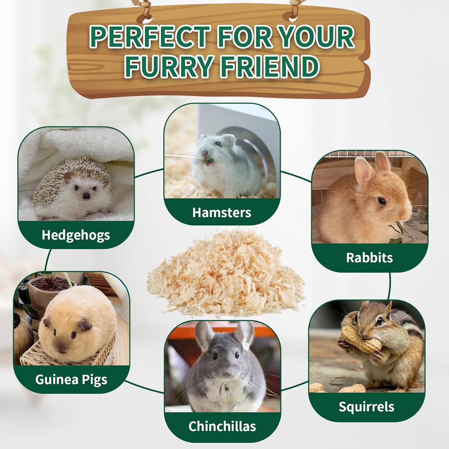18oz Small Pet Bedding, Low Dust, Odor Control, Ultra Absorbent, for Hamsters, Guinea Pigs, Parrots, Rabbits, Gerbils, Mice & Small Animals - Image 6
