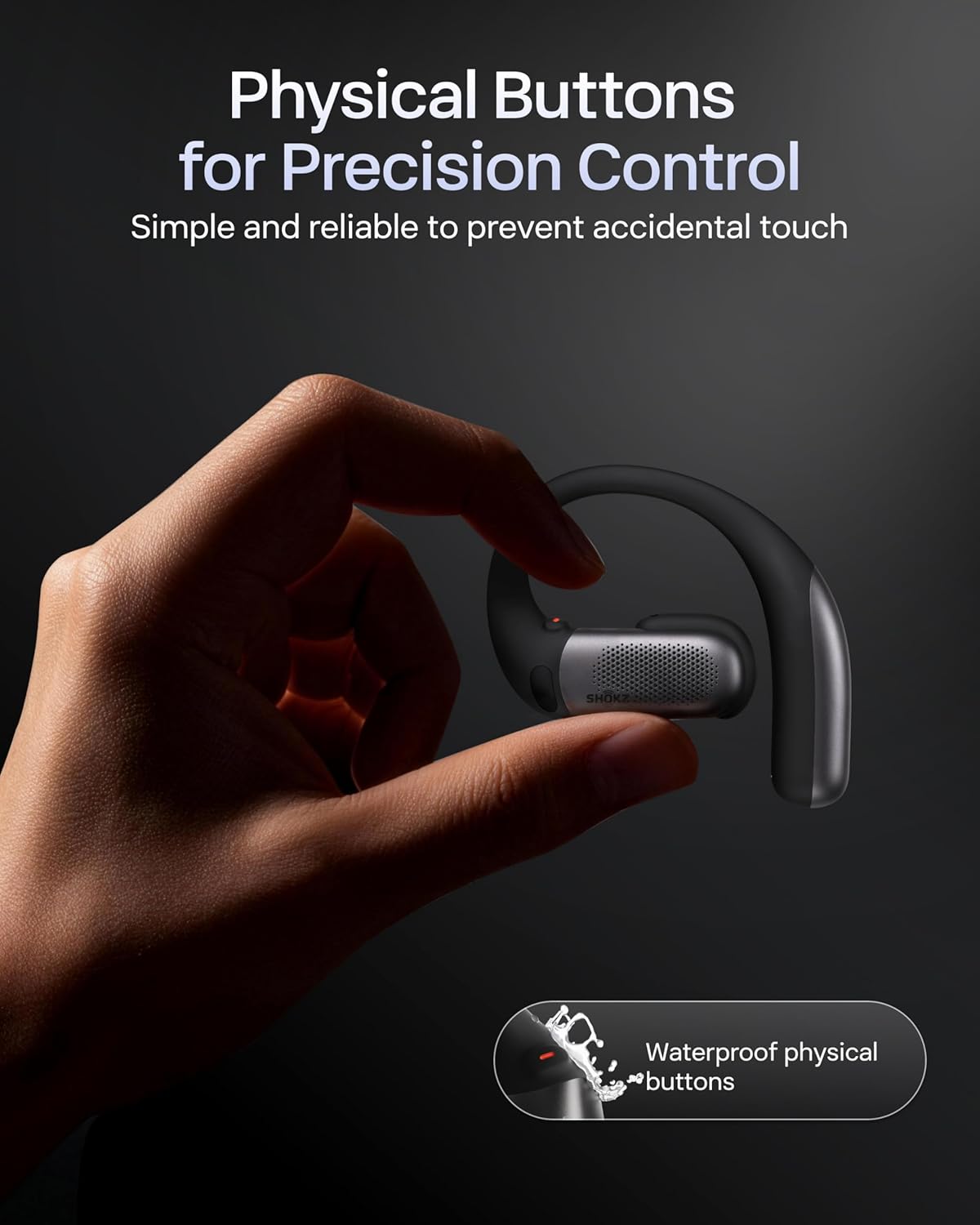 SHOKZ OpenFit Pro Open-Ear True Wireless Earbuds with Open-Ear Noise Reduction, Optimised for Dolby Atmos, Deep Bass, 50H Playtime, AI-Powered Clear Calls for Work, Sport, Bluetooth 6.1, IP55, Black - Image 9