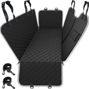 Mancro Dog Car Seat Cover for Back Seat, 2026 Upgraded 600D Heavy Duty Waterproof & Scratch-Resistant Dog Hammock for Car, Back Seat Pet Cover for Dogs with Sedan, Trucks and SUVs, Standard, Black