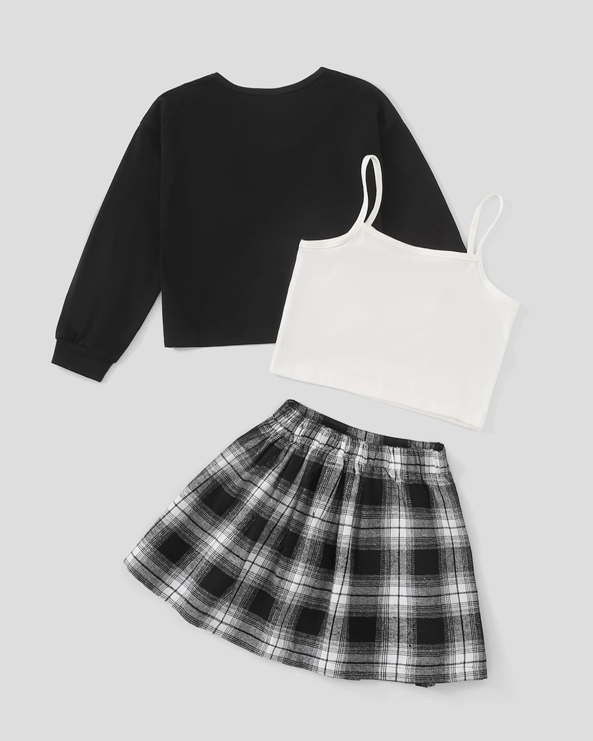 Girls Fall Outfits 2/3 Piece Girl Clothes Letter Print Long Sleeve Sweatshirt Pleated Skirt Sets for Kids Teen 5-14T - Image 3