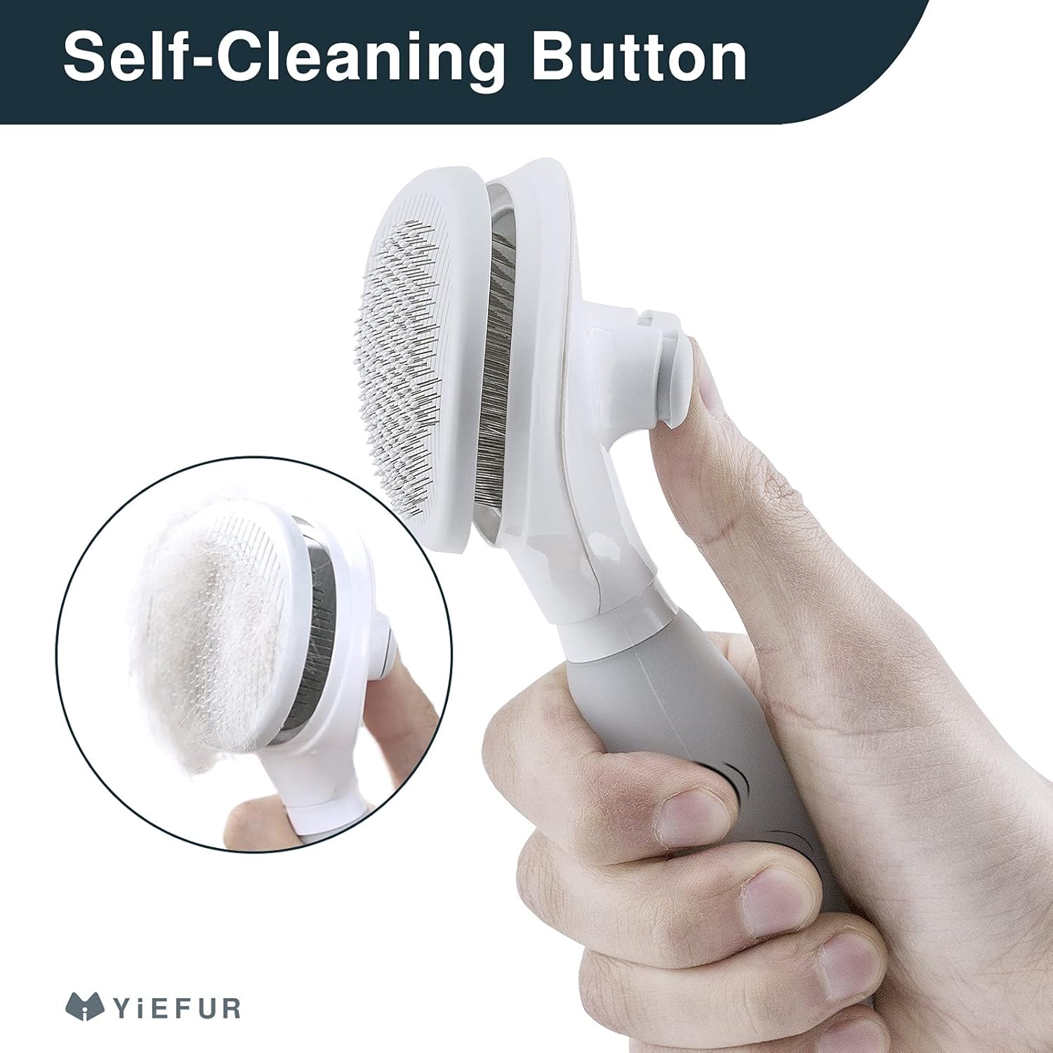 Cat Hair Brush,Cat Brush for Shedding,Soft Silicone Self Cleaning Brushes for Short and Long Haired Cats for Grooming and Shedding - Image 2