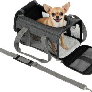 Sherpa Original Deluxe Travel Pet Carrier, Airline Approved & Guaranteed On Board – Charcoal Gray, Small