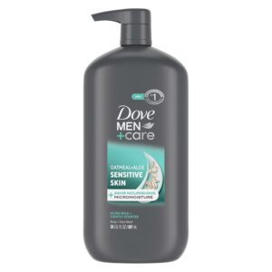 DOVE MEN + CARE Body & Face Wash Sensitive Skin For Hydrated, Smooth Skin – 30 oz